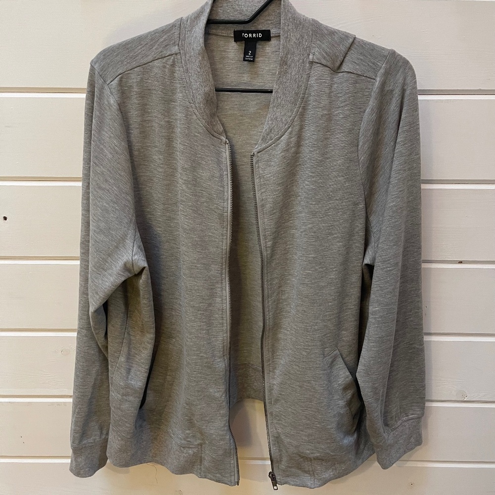 Gray Zip up Sporty Jacket
